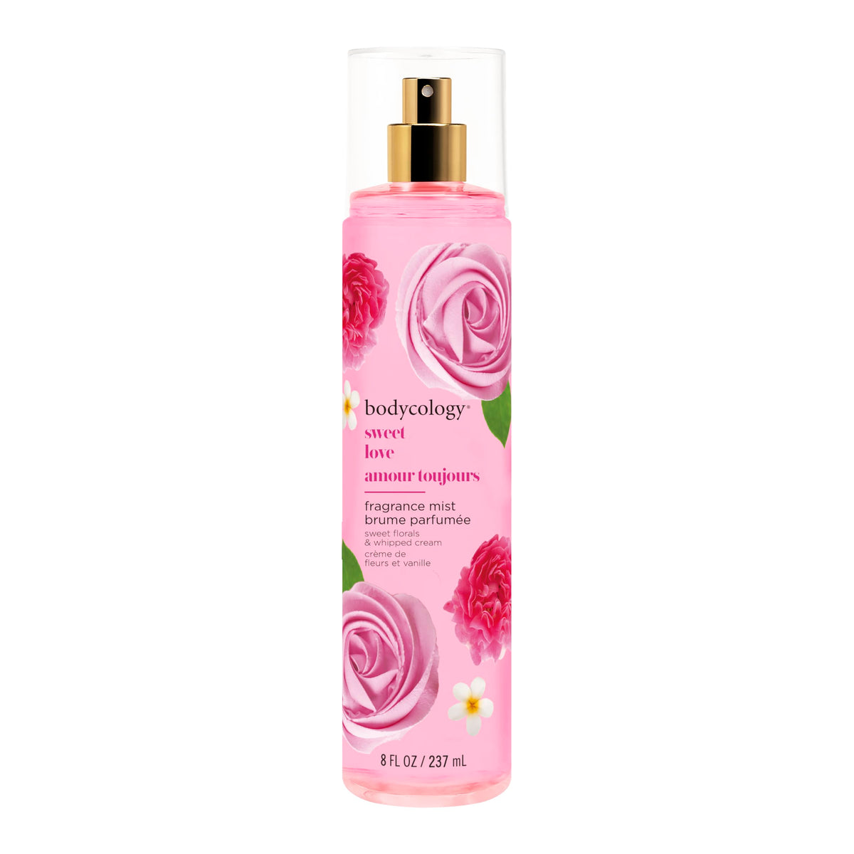 Bodycology Sweet Love bottle shows a creamy fruity scent for daily wear.