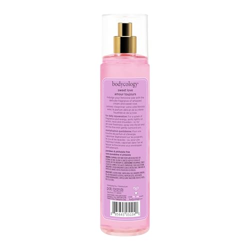 Bodycology Sweet Love mist spray demonstrates light aroma you can reapply.