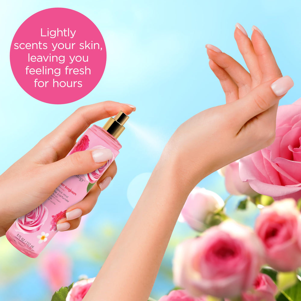 Bodycology Sweet Love mist packaging shows cruelty free formulation.