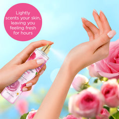 Bodycology Sweet Love notes of red pear and strawberry highlighted in the spray