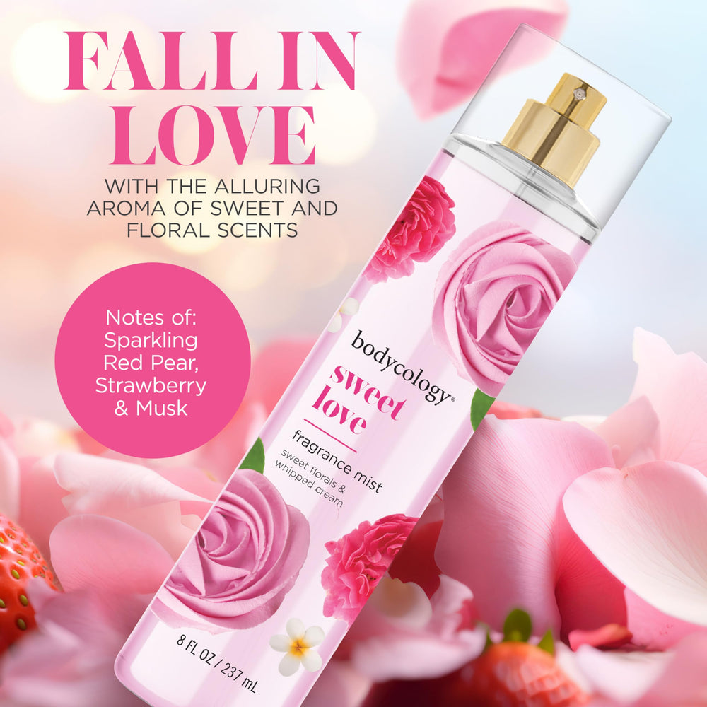 Bodycology Sweet Love mist spritz on wrist for subtle daily fragrance