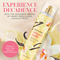 Bodycology Whipped Vanilla mist spray dispensing atomizer for easy, even application.