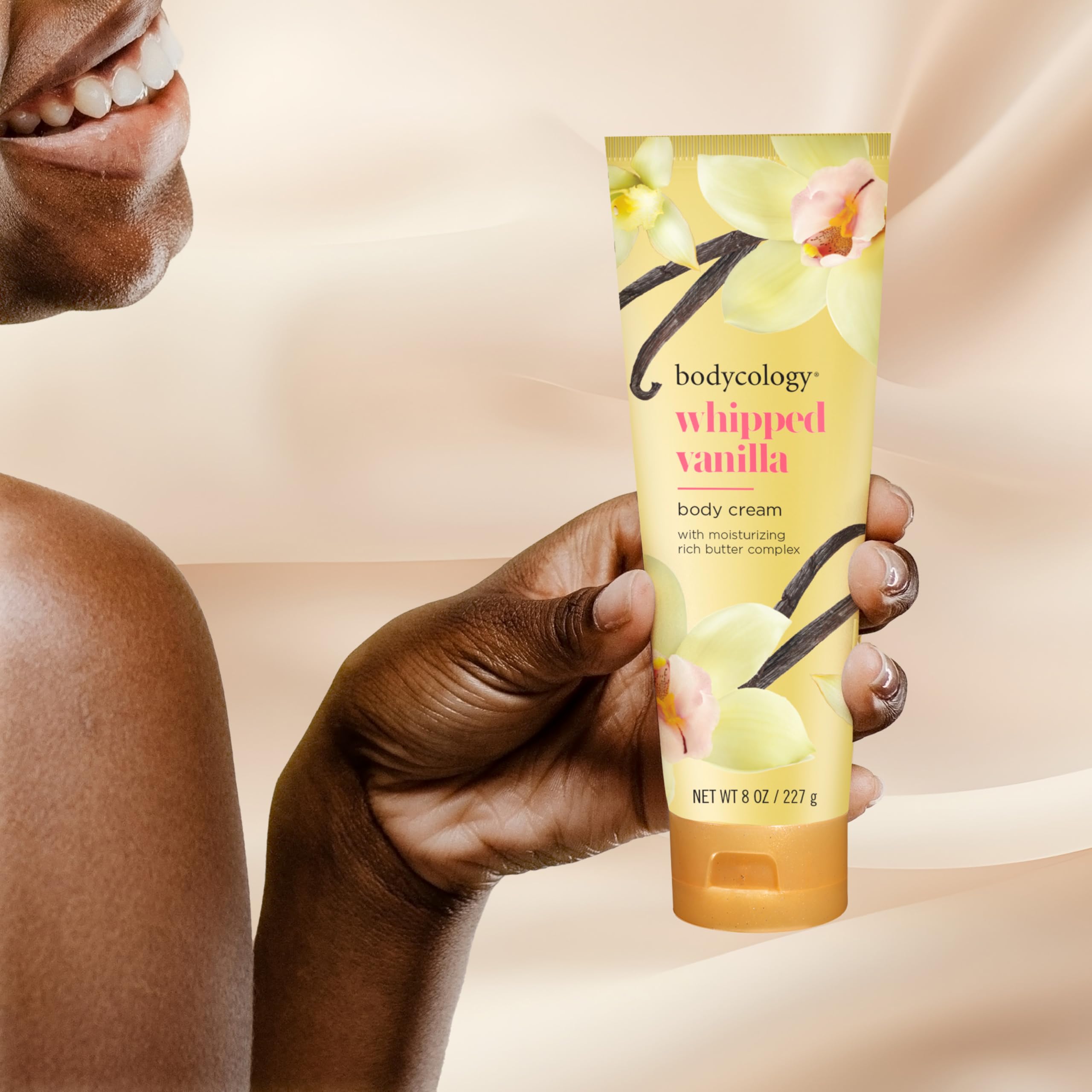 Bodycology Whipped Vanilla Cream packaging showing fragrance layering with other scents.