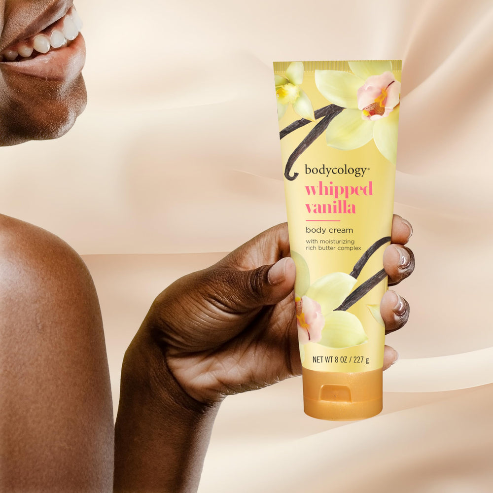 Bodycology Whipped Vanilla Cream packaging showing fragrance layering with other scents.