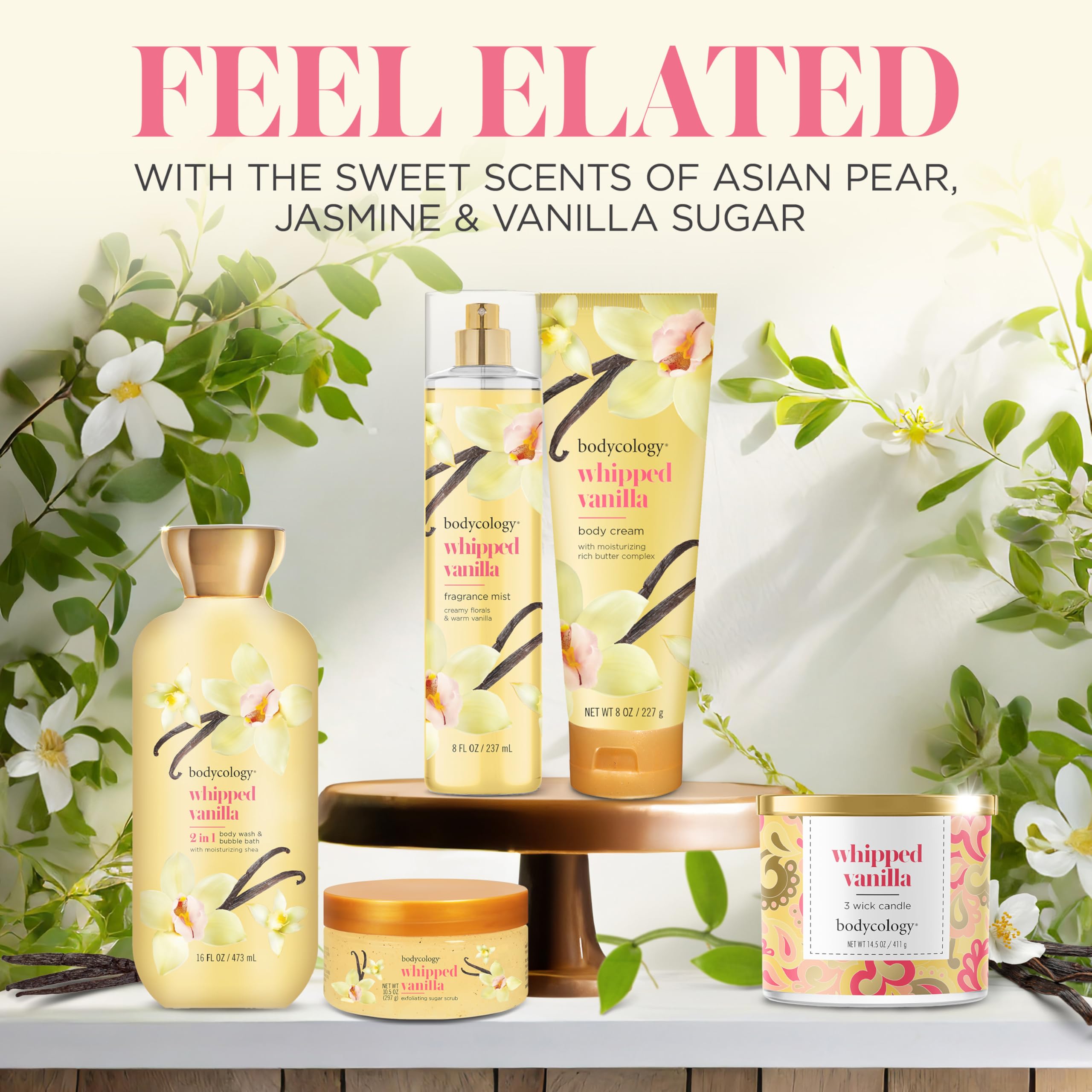 Bodycology Whipped Vanilla pairs with Shea Butter for a complete routine.