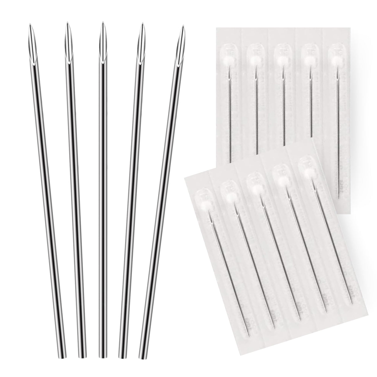 BodyJ4You 10pc piercing needles 16G sterile pack for hygienic professional use.