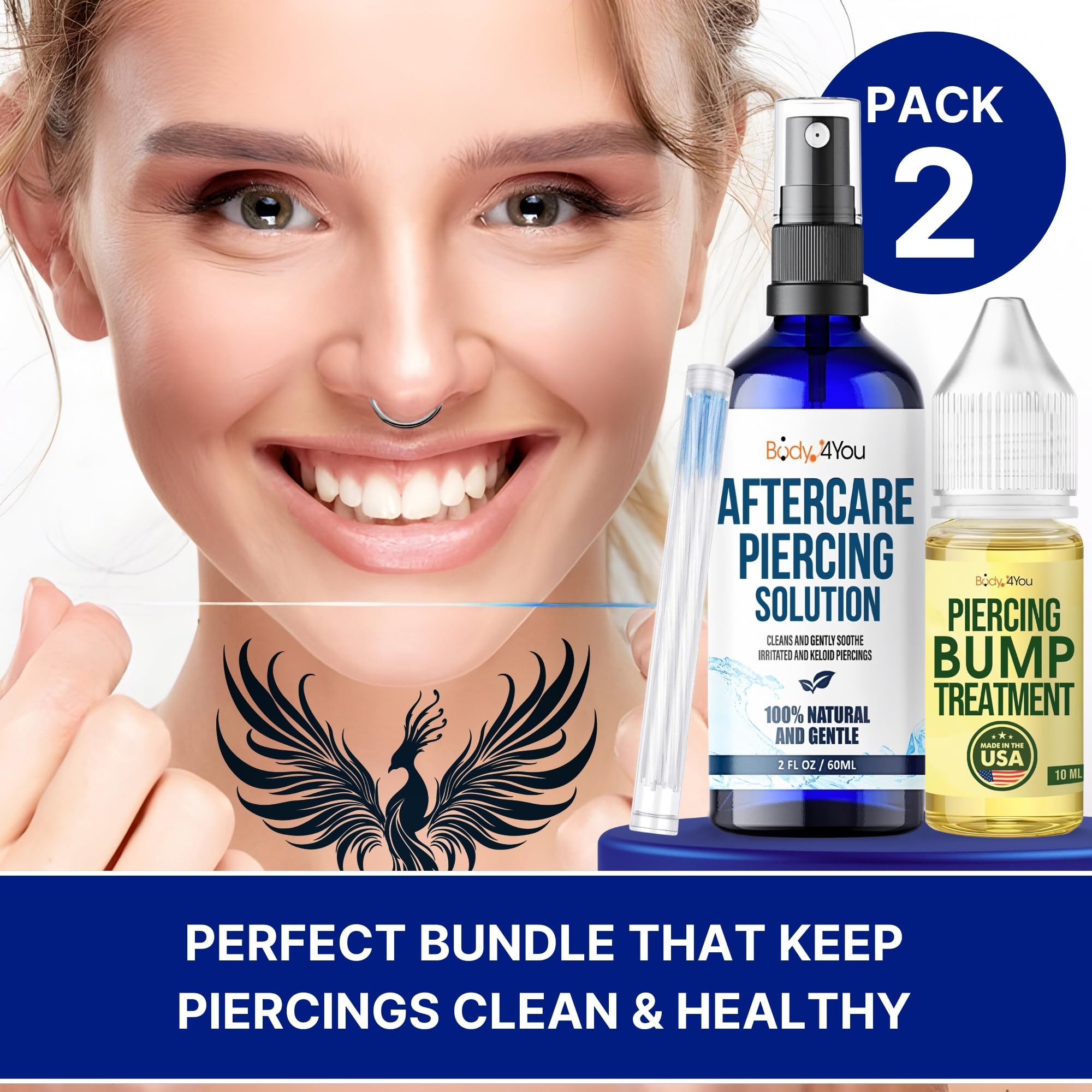 BodyJ4You accesorios limpieza piercing, herramientas higiénicas para mantenimiento.