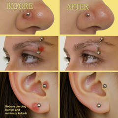 BodyJ4You hidratación dérmica: textura ligera que mantiene humedad en la zona de piercings.