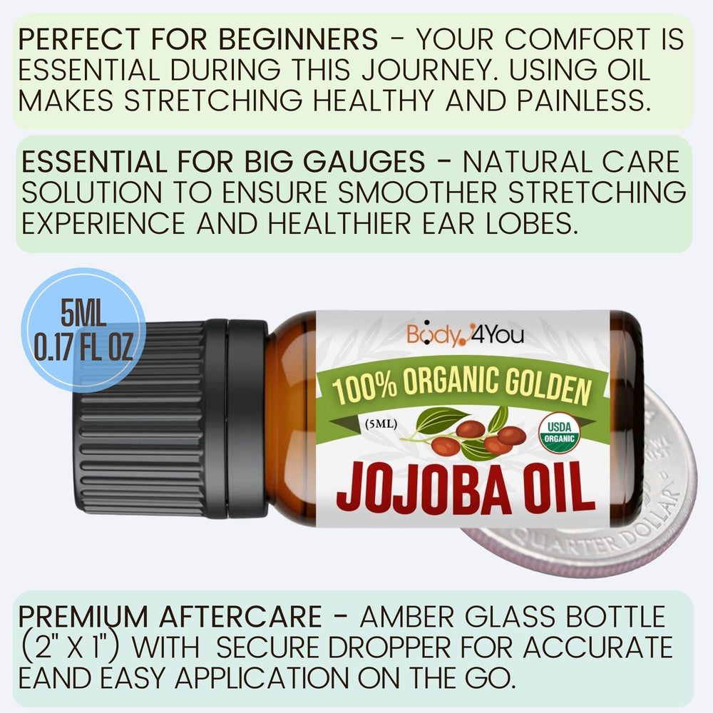 BodyJ4You jojoba oil packaging closeup emphasizes pure, safe formula