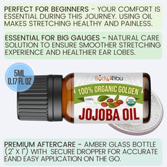 BodyJ4You jojoba oil packaging closeup emphasizes pure, safe formula