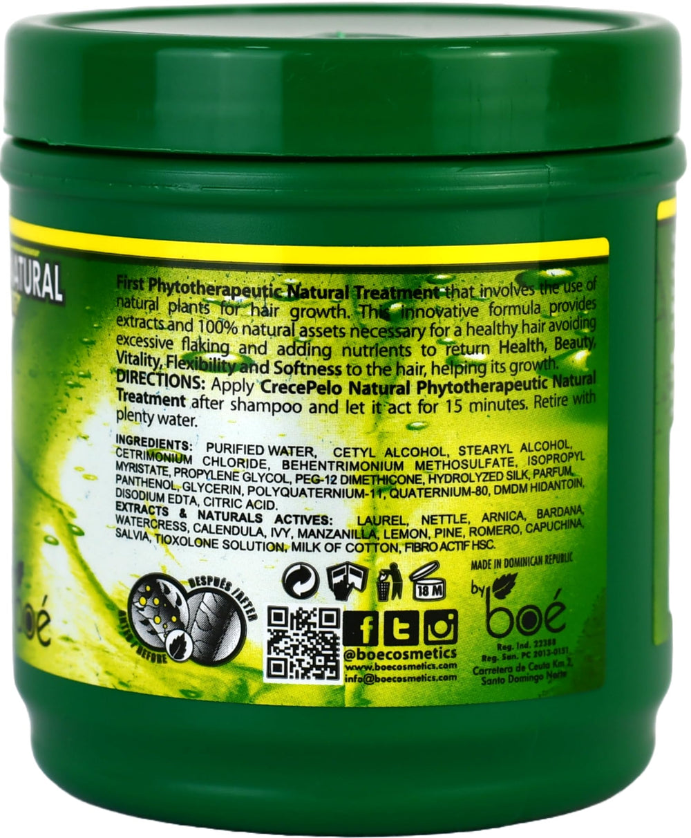 BOÉ COSMETICS aplicación de 15 minutos para hidratación y brillo del cabello.