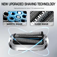 BOEEA braun-series-7-foil-cutters-2pc enables faster, cleaner shaves.