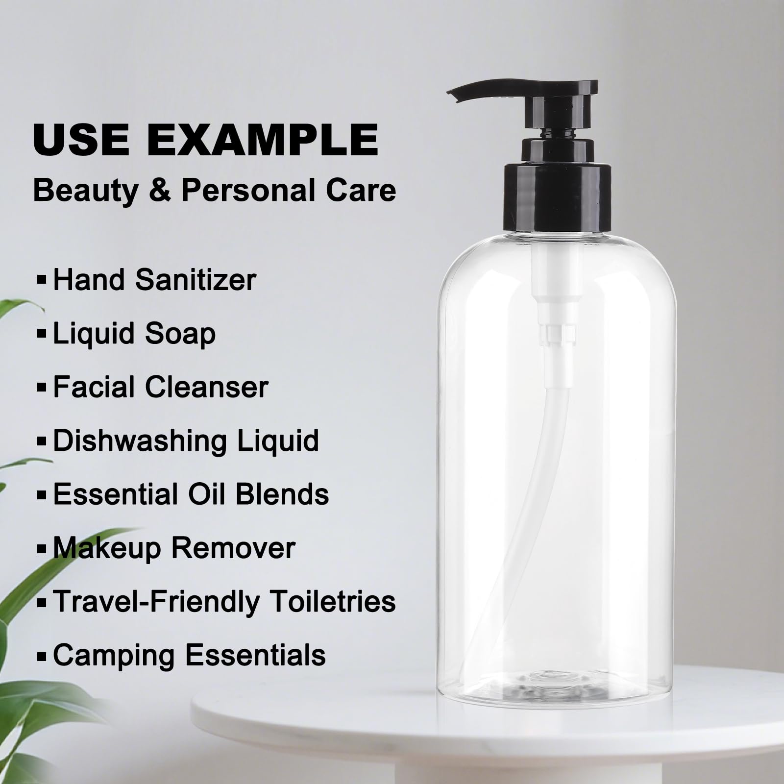Boenoea empty pump bottle leak-proof design prevents spills and messes.