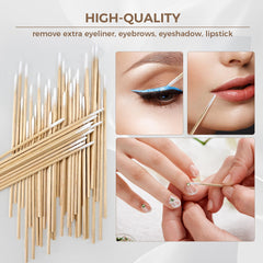 Boesma wooden-stick swabs provide sturdy, shedding-free microblading precision.