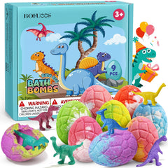 Bofuoos dinosaur bath bombs with egg inside for a playful surprise