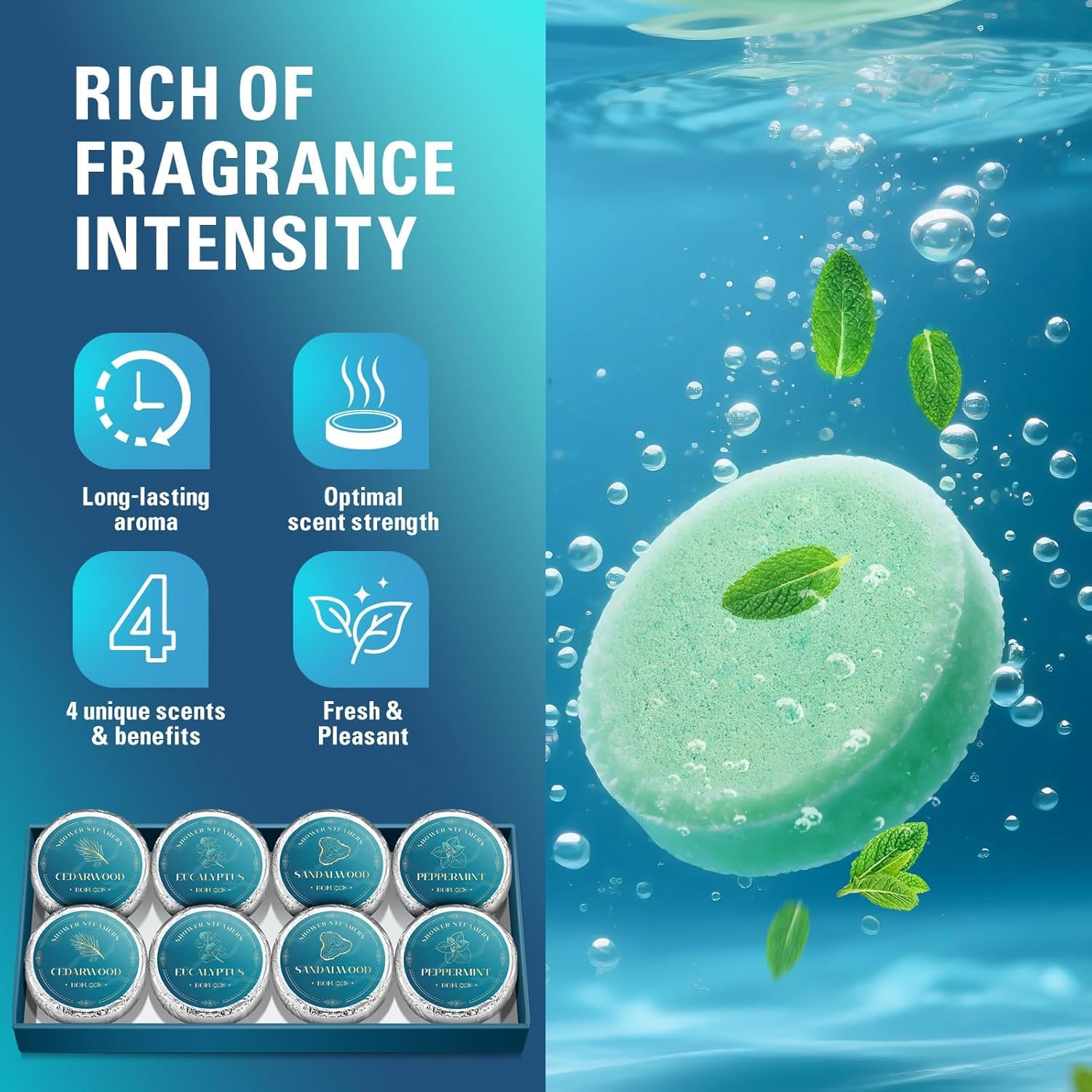 Bofuoos peppermint refresh steamers brighten morning routines