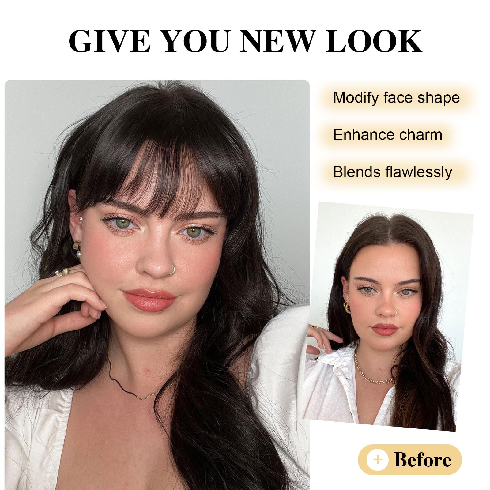 BOGSEA clip-in bangs secure with clips for easy application and secure fit.