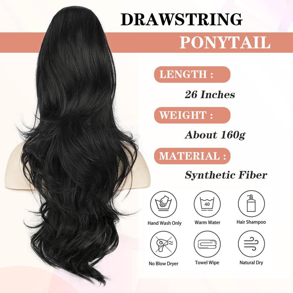 BOGSEA long, wavy hair extension blends naturally for daily wear.