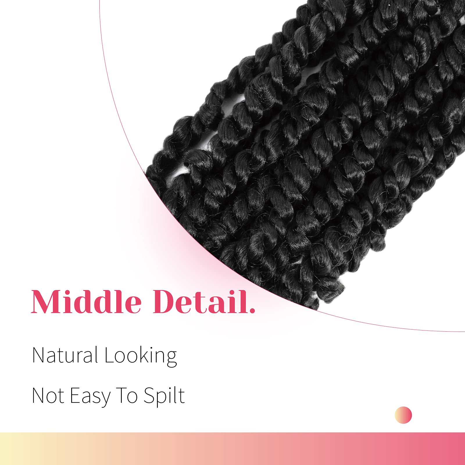 BOHOBABE Passion Twist 88 strands total for dense style