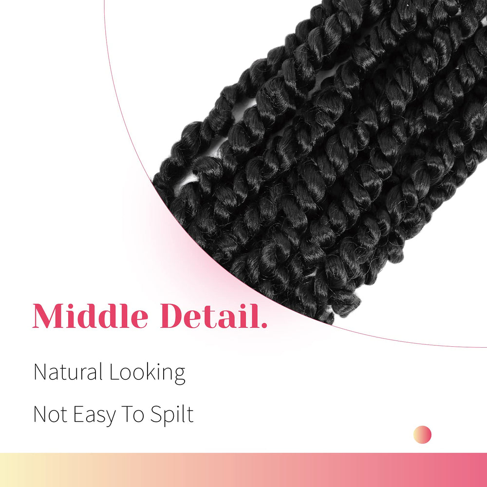 BOHOBABE Passion Twist 88 strands total for dense style
