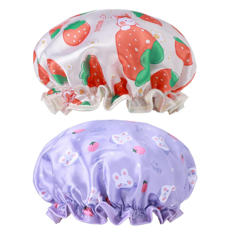 BOHUIZ gorro de ducha infantil con banda elástica doble que no marca la piel