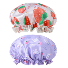 BOHUIZ gorro de ducha infantil con banda elástica doble que no marca la piel