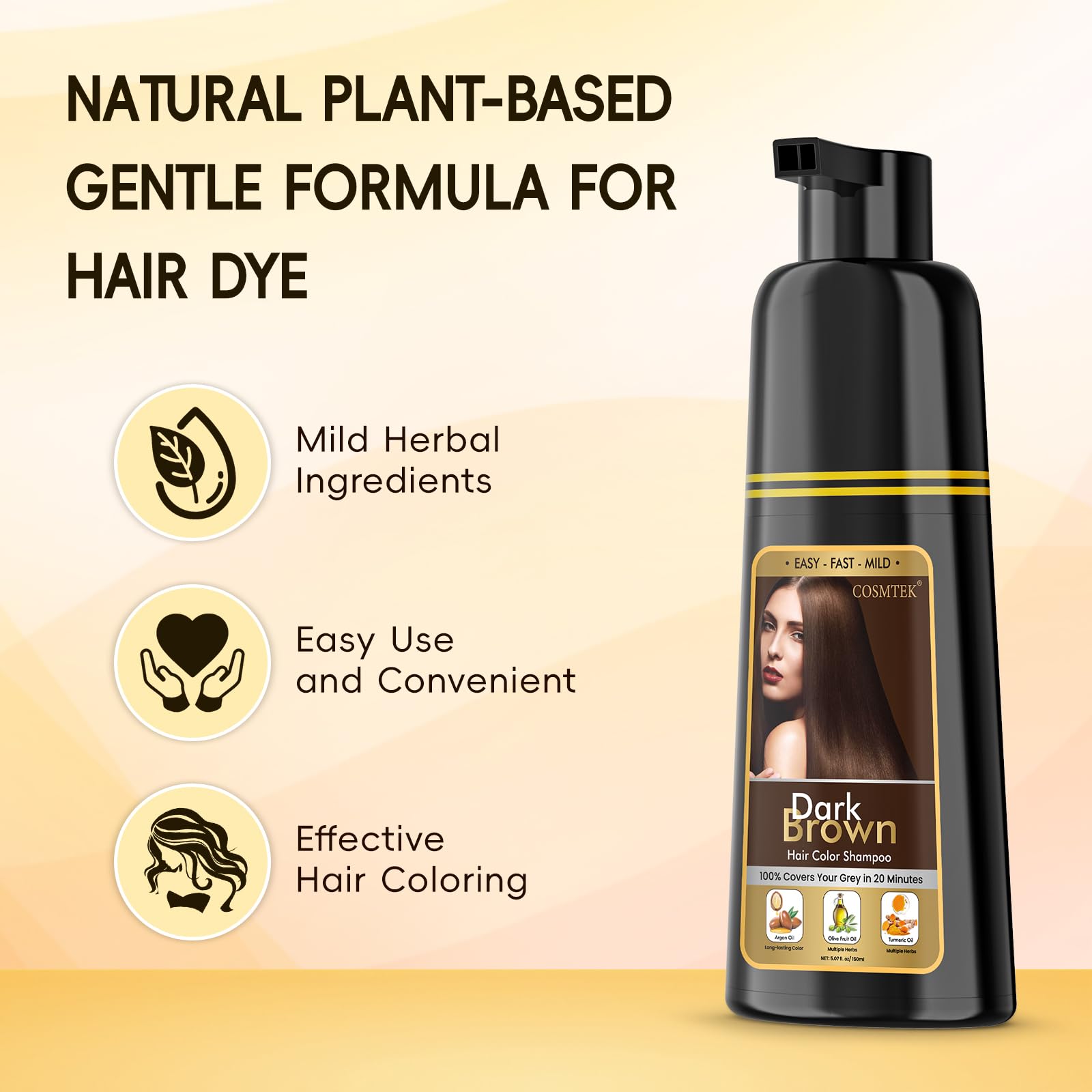 BOJICA Hair Dye Shampoo packaging 150ml handy for travel