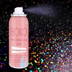 Boko Body Glitter Spray 60ml adds a luminous glow for festivals and parties.