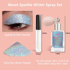 Boko brillo escote brillante, aporta destellos discretos en clavículas para un efecto glam.