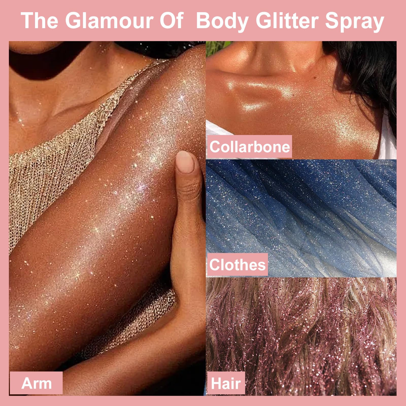 Boko Festival Glitter Spray for concerts and celebrations.