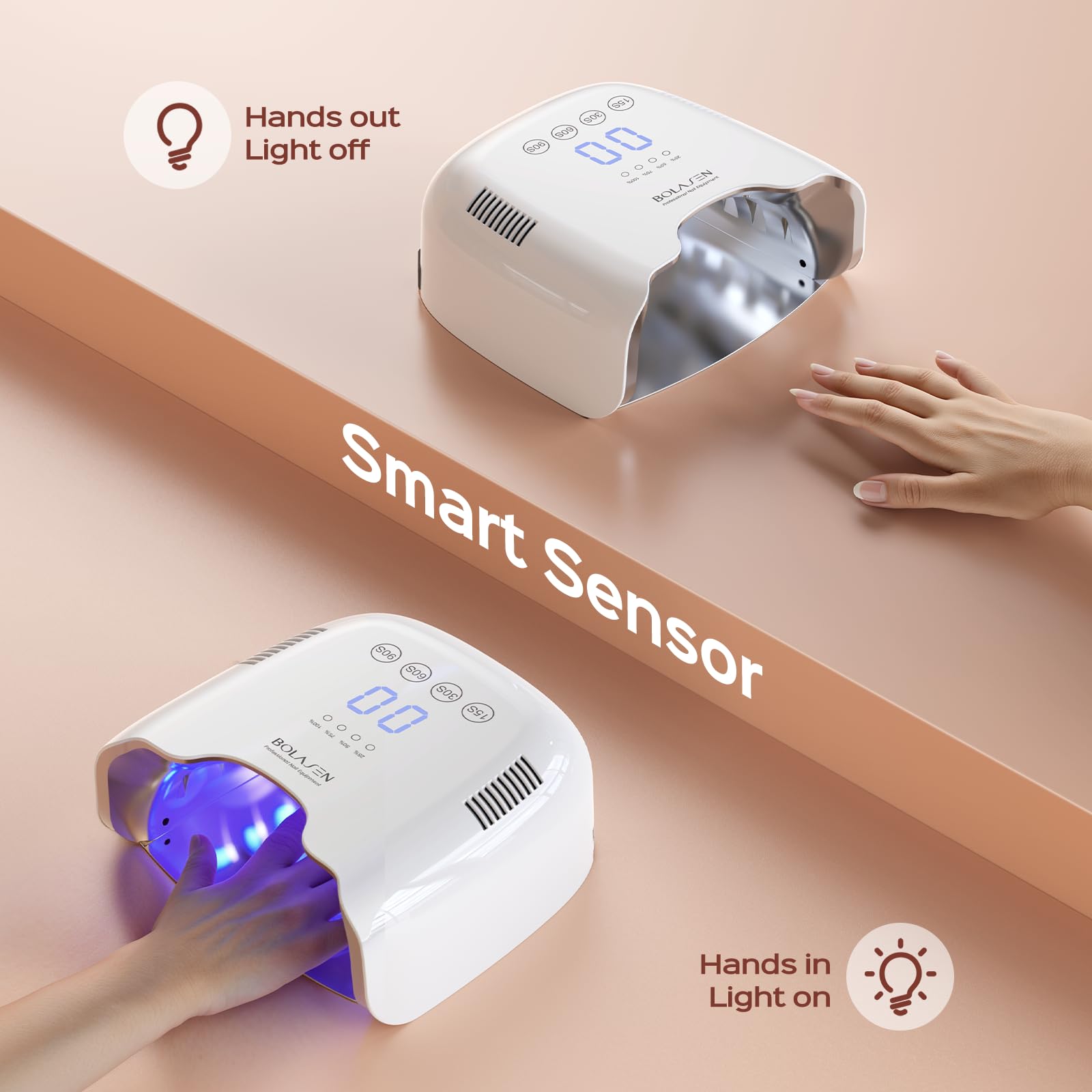 BOLASEN nail lamp delivers salon-quality DIY nails at home.