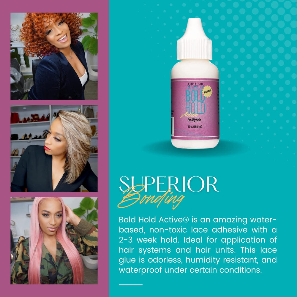 Bold Hold Active lace-wig-application ensures secure, near-invisible wear.