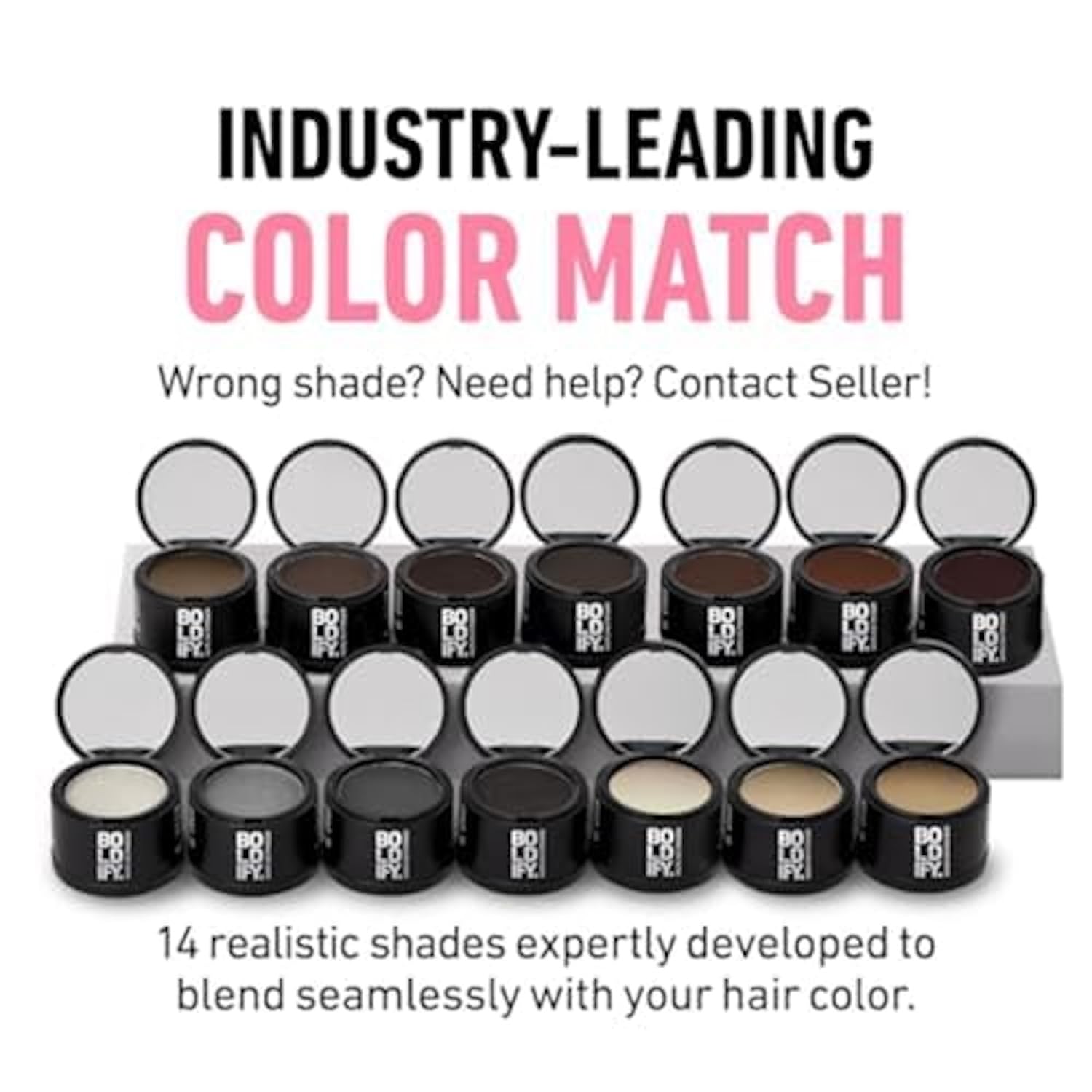 Boldify bald spot concealer powder blends with thinning areas