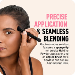 Boldify dual-ended hairline powder brush dual ends close-up for versatility