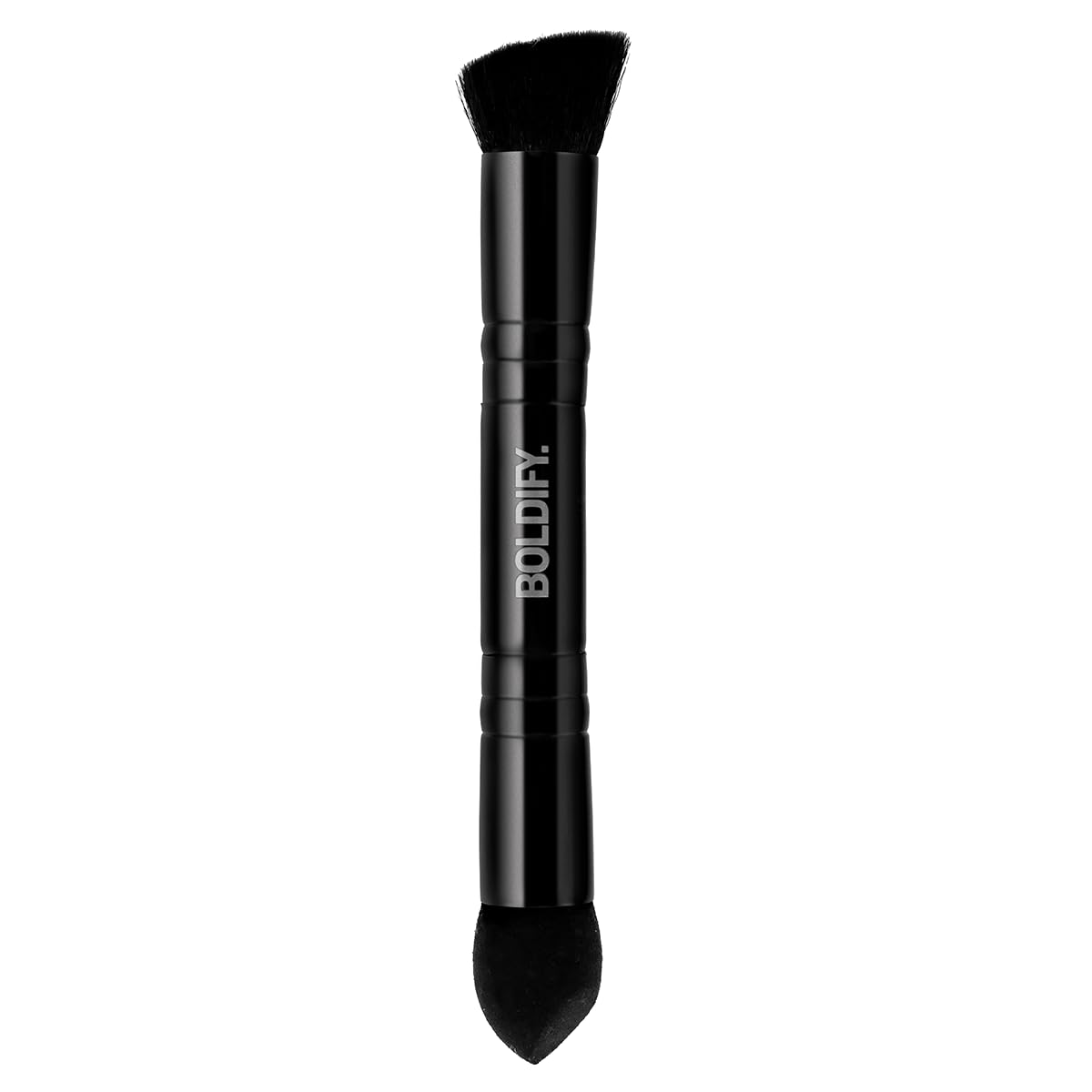 Boldify dual-ended hairline powder brush front view shows precise blending capability