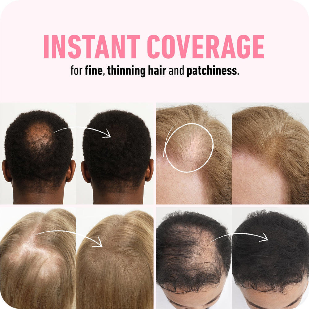 Boldify Fibras para cabello: cobertura en la corona para un look más lleno.
