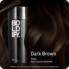 Boldify Hair Fibers being applied over thinning areas for crown coverage.