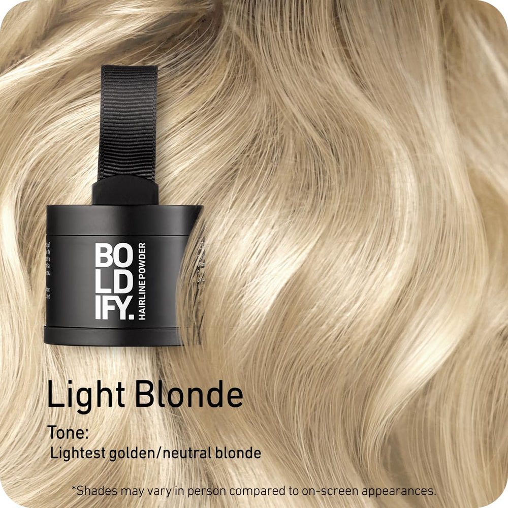 Boldify Hairline Powder applying for precise root coverage with natural finish