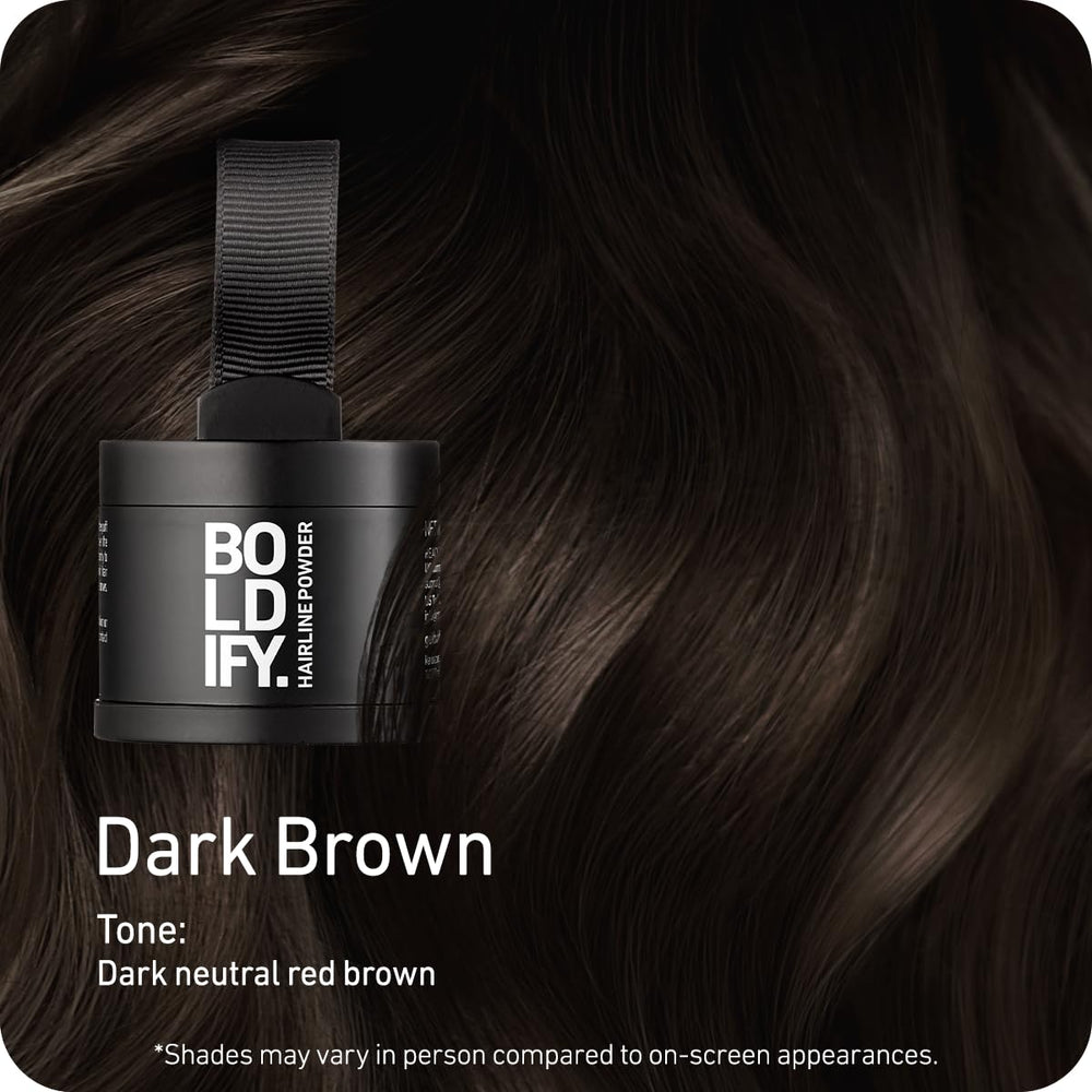 Boldify Hairline Powder applicator dab for precise grey coverage.