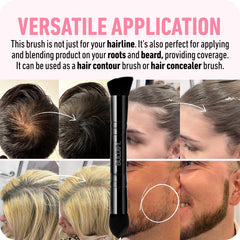 Boldify hairline powder brush angled brush-head for natural-looking finish