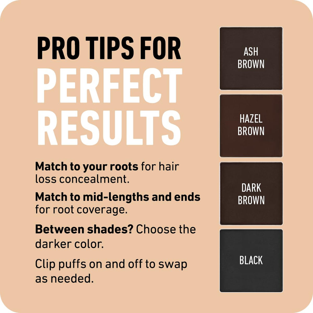 Boldify Hairline Powder application demo showing precise dab technique