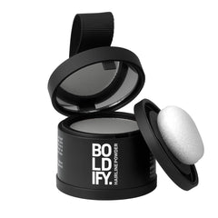 Boldify Hairline Powder packaging showing portable, shade-ready coverage for on-the-go use
