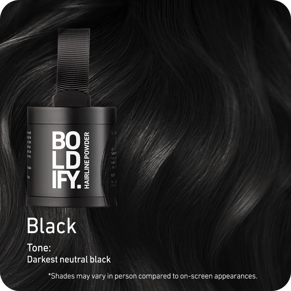 Boldify Hairline Powder texture close-up shows fine, natural-looking coverage.