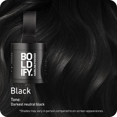 Boldify Hairline Powder texture close-up shows fine, natural-looking coverage.