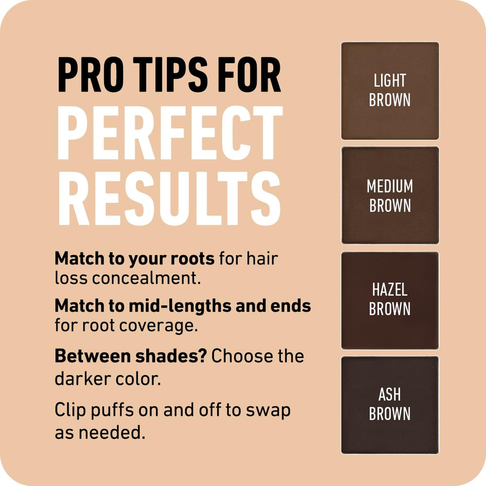 Boldify powder wash-out demonstration using shampoo