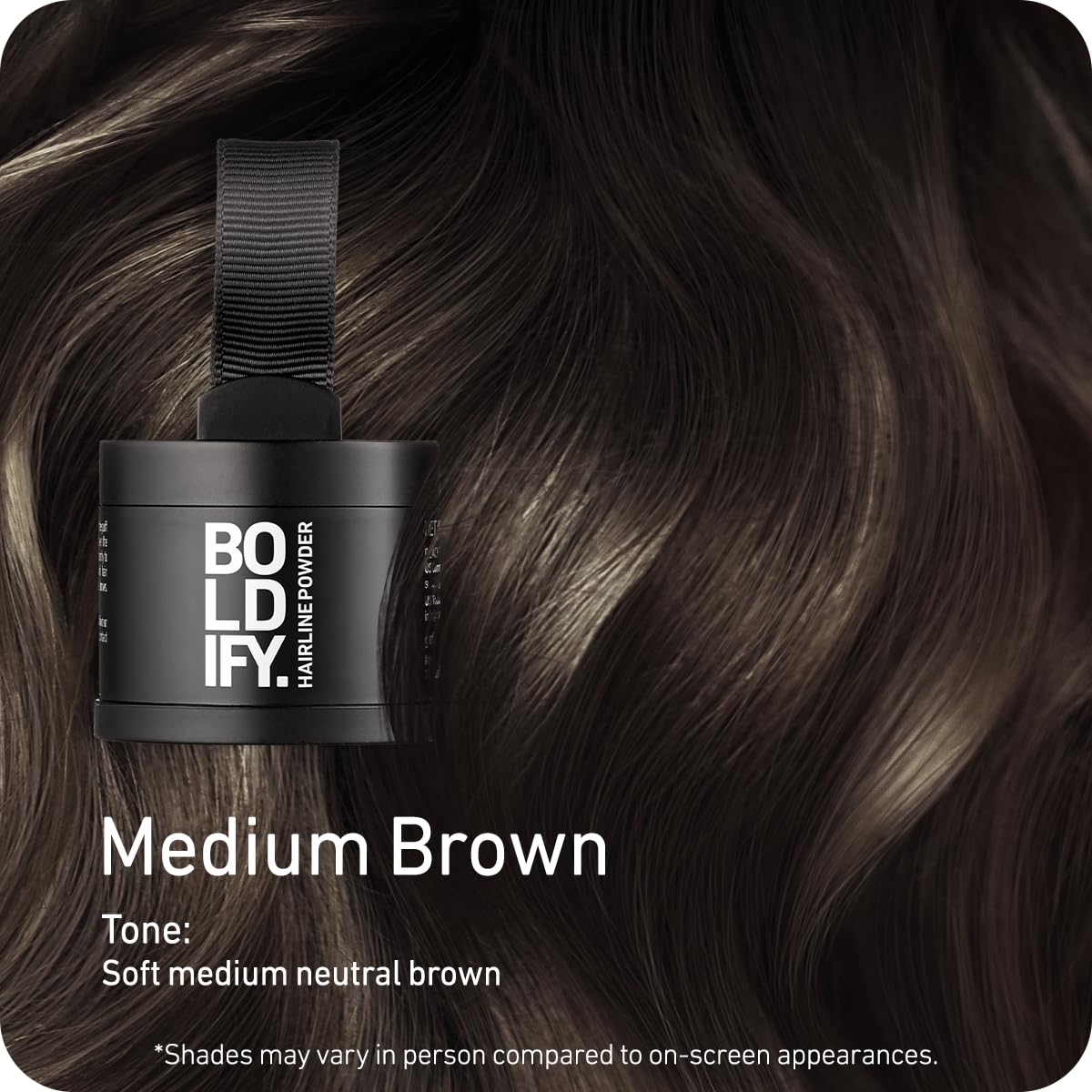 Boldify Root Growth Coverage compact delivering fast, mess-free touch-ups between salon visits.