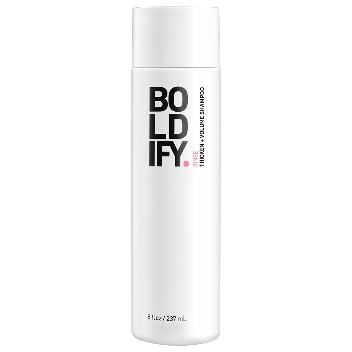 Boldify Champú Engrosador: botella vertida para un lavado limpio y ligero.