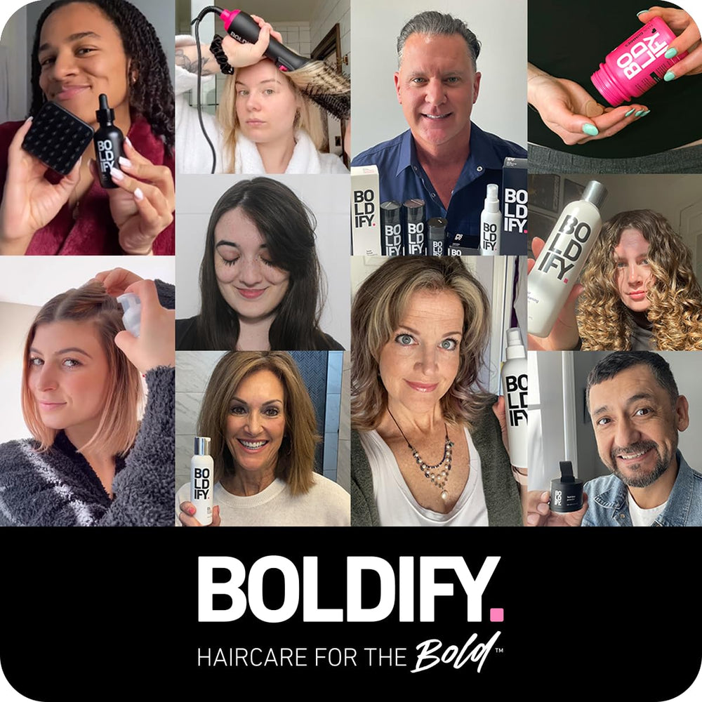 Boldify Champú Engrosador: presentación de botella atractiva para el cuidado diario.
