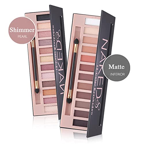 BOLOPER 12-color nude eyeshadow palette application on eyelids proves easy blending and versatility.