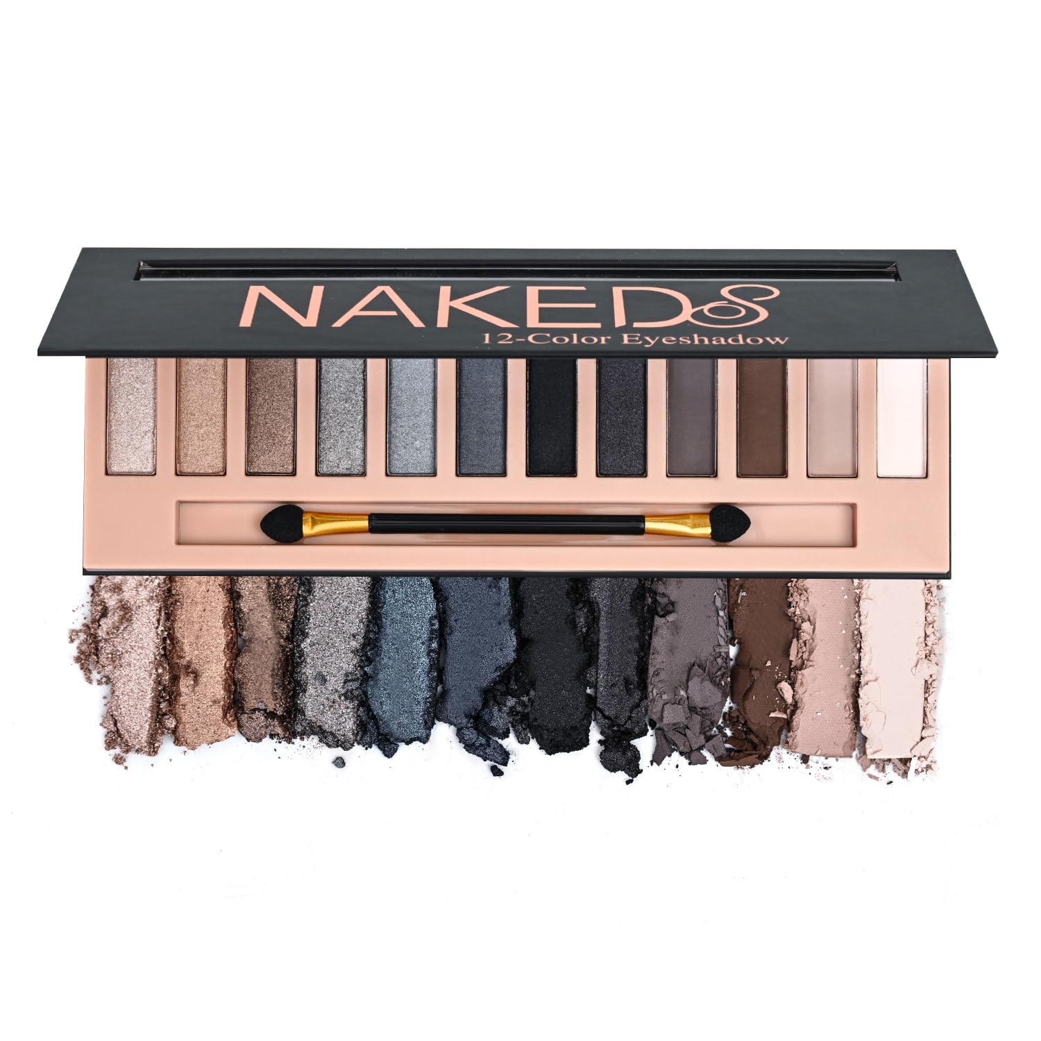 BOLOPER Paleta 12 colores ahumado, sombras intensas para un look duradero.